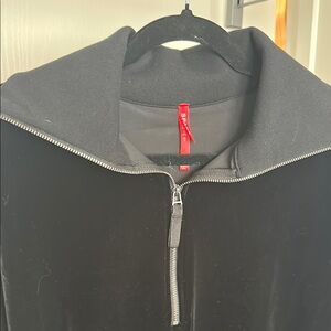 Spanx AirEssentials half-zip black velvet